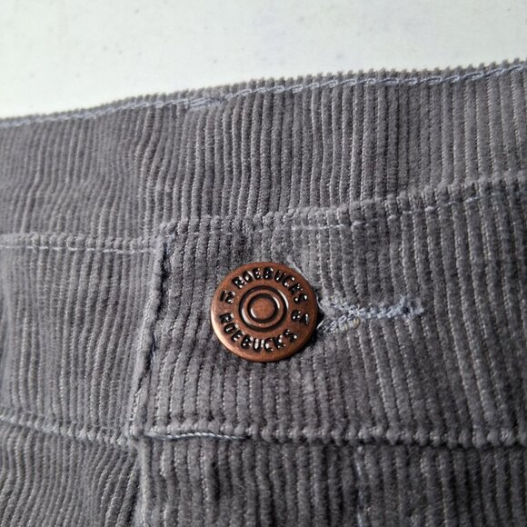 Vintage Roebucks Corduroys Corduroy Pants Men 36x29.5 Gray Classic READ - Picture 10 of 15